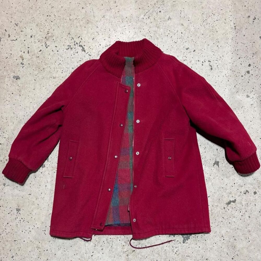 Montgomery-ward Women's Burgundy and Red Coat